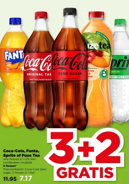 Aanbieding: Coca-Cola, Fanta, Sprite of Fuze Tea