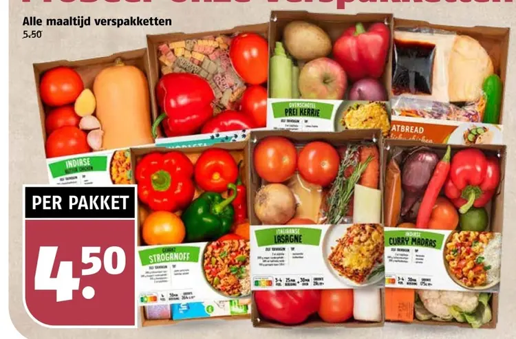 Aanbieding: Alle maaltijd verspakketten