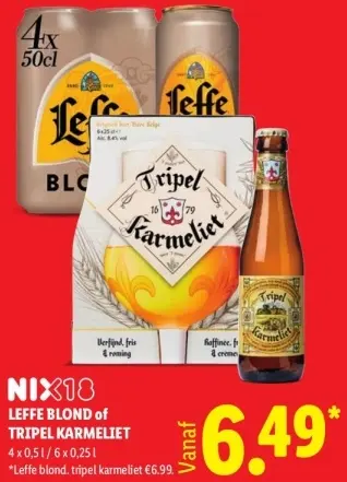 Aanbieding: Blond of Tripel Karmeliet