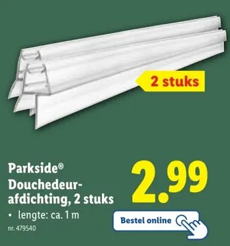Aanbieding: Douchedeurafdichtingen, 2 stuks