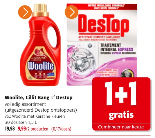 Promotie: Woolite, Cillit Bang of Destop