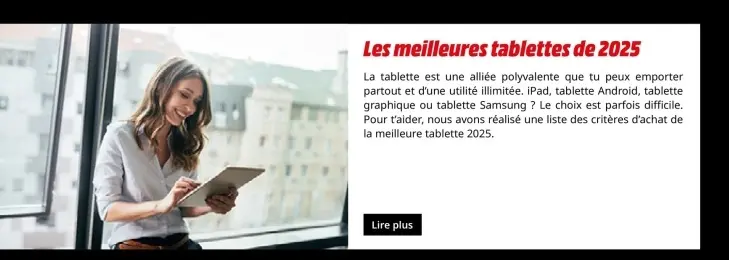 Offre: Les meilleures tablettes de 2025