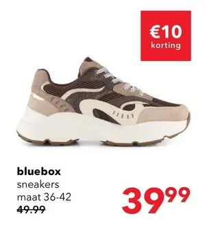 Aanbieding: Blue Box dames dad sneakers beige bruin