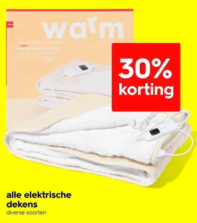 Aanbieding: elektrische overdeken