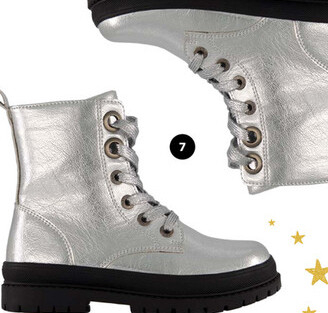 Aanbieding: Blue Box meisjes veterboots zilver