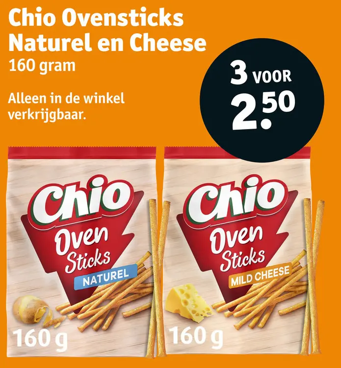 Aanbieding: Ovensticks Naturel en Cheese