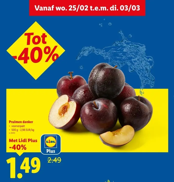 Promotie: Pruimen donker