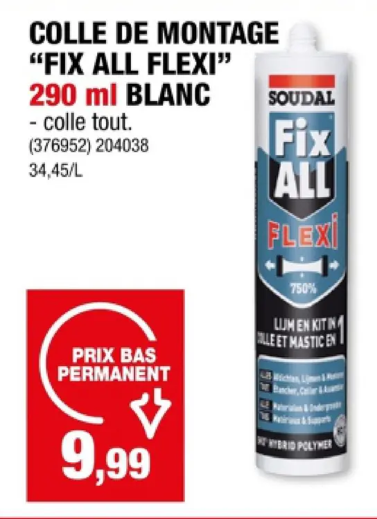Offre: Colle de montage "fix all flexi"
