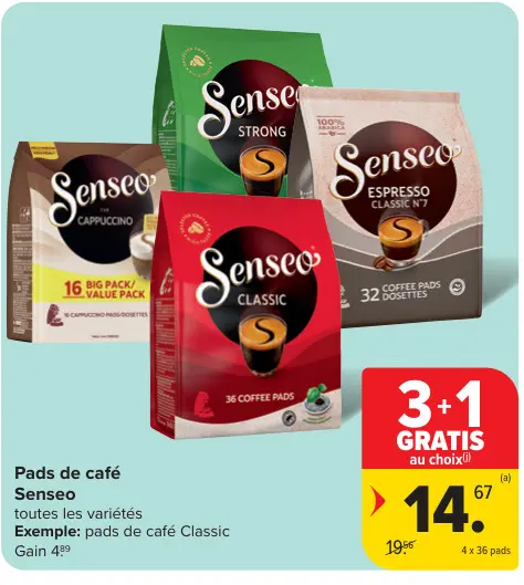 Offre: Pads de café