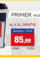 Aanbieding: Levis primer muur & plafond 5+1 l wit