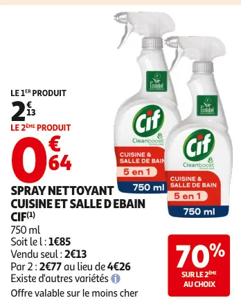 Promotie: Spray nettoyant cuisine et salle de bain