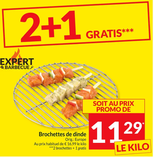 Offre: Brochettes de dinde