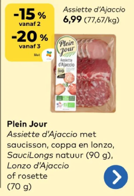 Promotie: Assiette d'Ajaccio