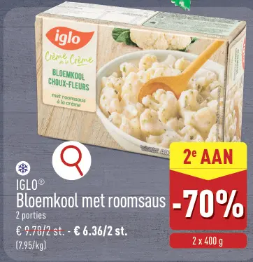 Promotie: Bloemkool met roomsaus