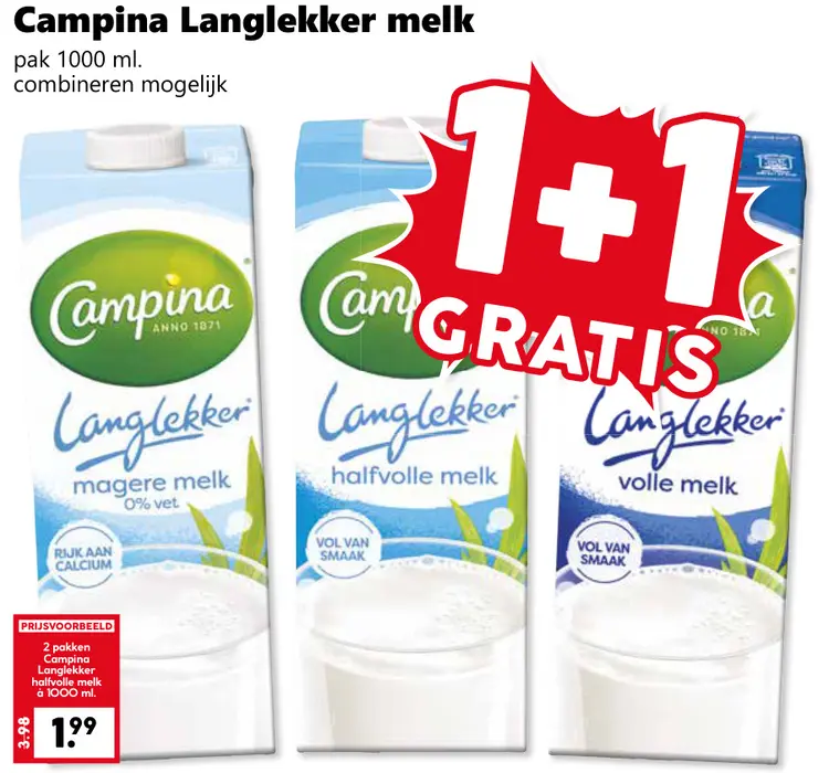 Aanbieding: Langlekker melk