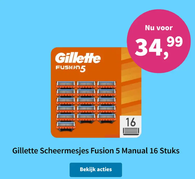 Promotie: Gillette Scheermesjes Fusion 5 Manual