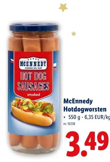Promotie: Hotdogworsten