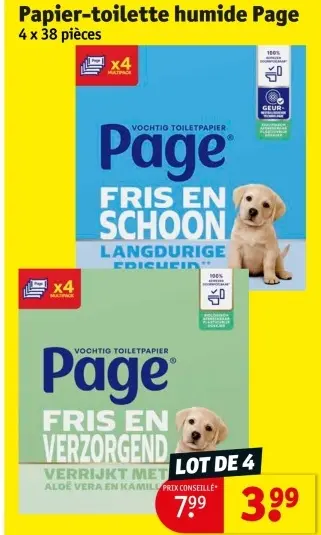 Offre: Papier toilette humide