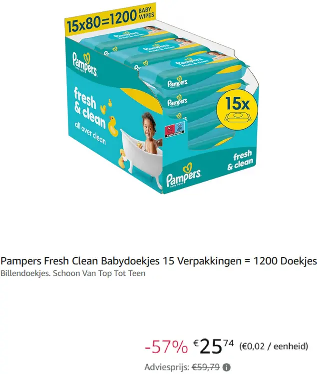 Promotie: Fresh Clean Babydoekjes