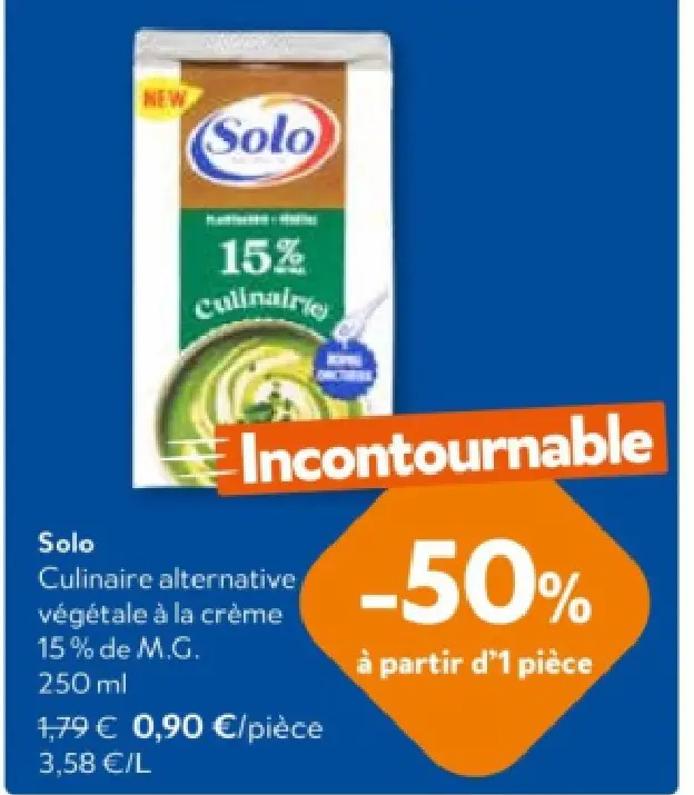 Offre: Culinaire alternative végétale à la crème