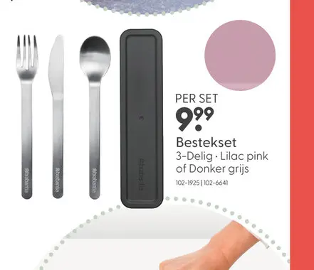 Aanbieding: Brabantia Make & take bestekset 3-delig  Donkergrijs