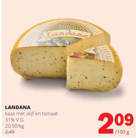 Promotie: kaas met olijf en tomaat