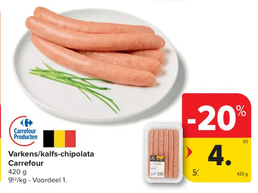 Promotie: Varkens/kalfs-chipolata