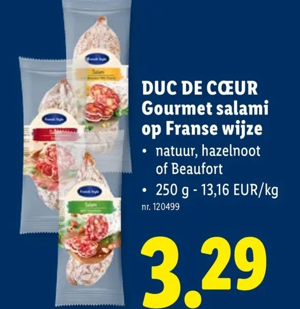 Promotie: Duc De Coeur Gourmet salami op Franse wijze