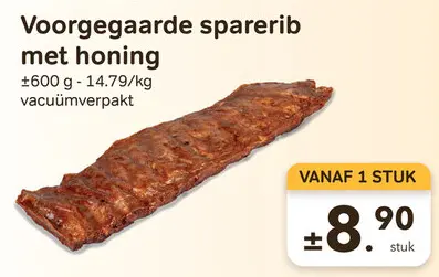 Promotie: Voorgegaarde sparerib met honing