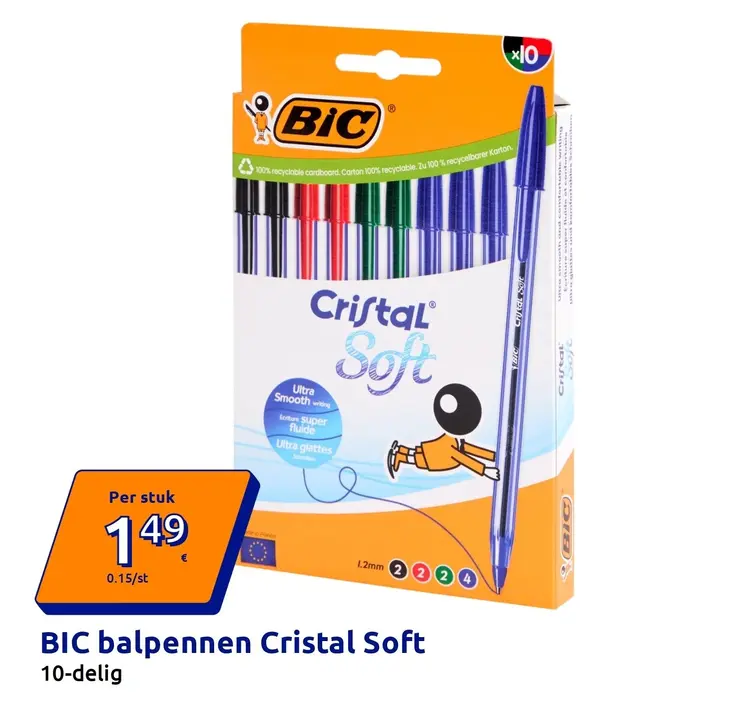 Promotie: Balpennen Cristal Soft