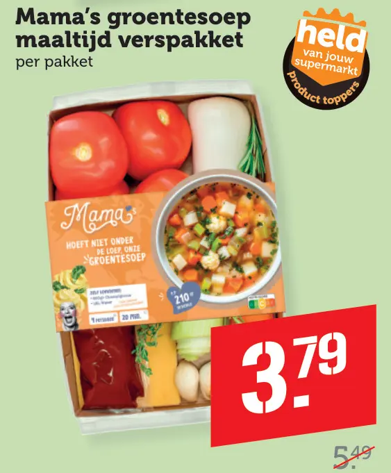 Aanbieding: Mama's groentesoep maaltijd verspakket
