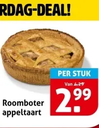 Roomboter appeltaart op zaterdag