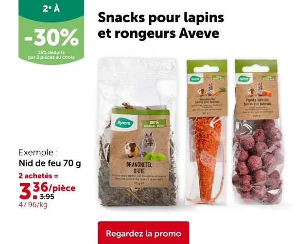 Offre: Snacks pour lapins et rongeurs