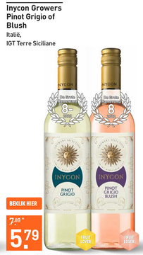 Aanbieding: Inycon Growers Pinot Grigio of Blush