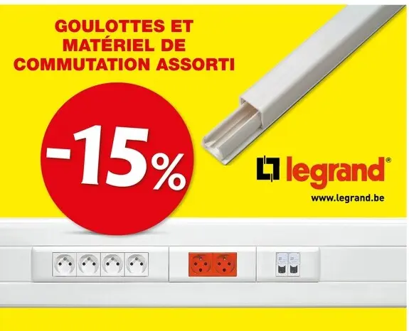 Offre: Goulottes et matériel de commutation assorti