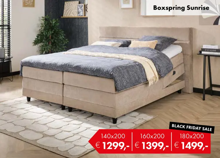 Aanbieding: Sunrise boxspring taupe