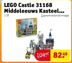 Aanbieding: LEGO Castle 31168 Middeleeuws Kasteel met Ridder