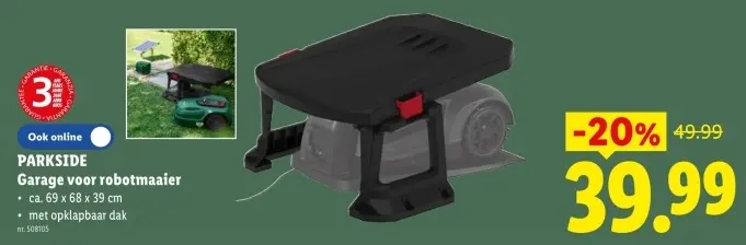 Promotie: Garage voor robotmaaier