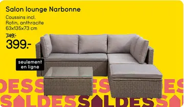 Offre: Salon lounge Narbonne - couleur anthracite