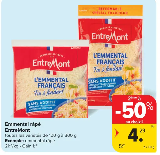 Offre: Emmental râpé