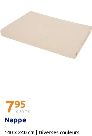 Offre: Nappe