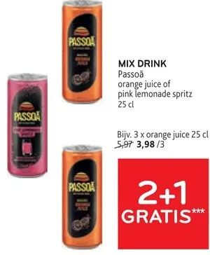 Promotie: Mix Drink Passoa