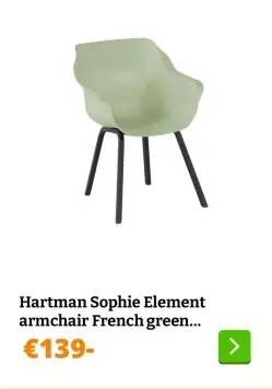Aanbieding: Hartman Sophie Element armchair French green.