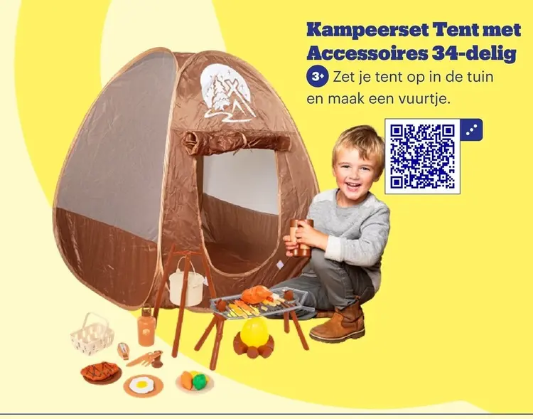Aanbieding: Kampeerset Tent met Accessoires 34-delig