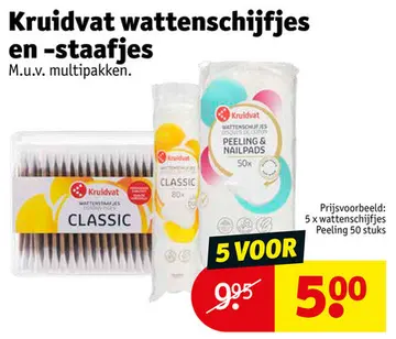 Aanbieding: Wattenschijfjes en -staafjes