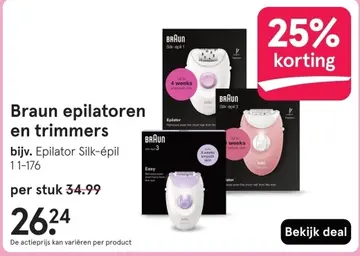 Aanbieding: Braun epilatoren en trimmers