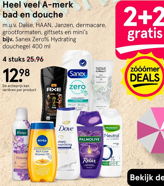 Aanbieding: A-merk bad en douche