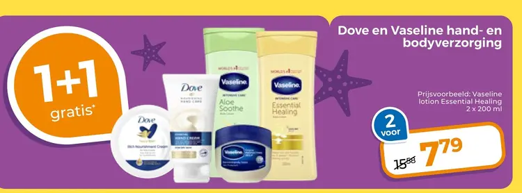 Aanbieding: Dove en Vaseline hand- en bodyverzorging