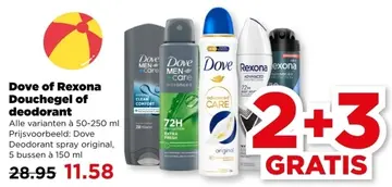 Aanbieding: Dove of Rexona Douchegel of deodorant
