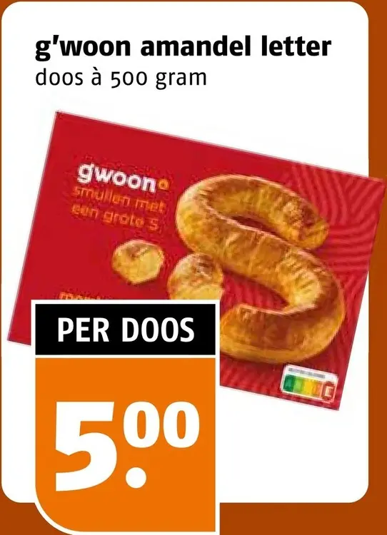 Aanbieding: Amandel letter